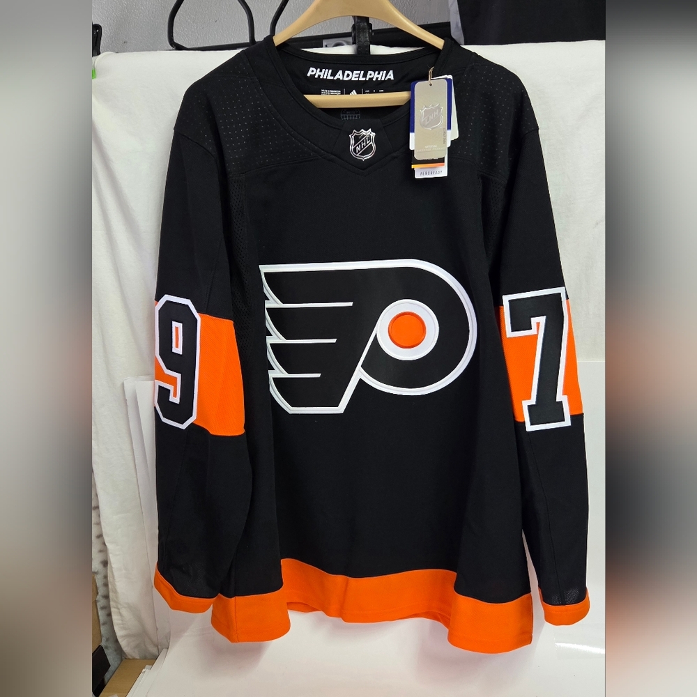 Philadelphia Flyers Carter Hart #79 NHL Hockey Adidas Black Jersey Authentic Men